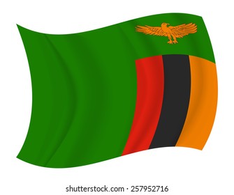 design Zambia flag waving vector