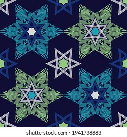 Design with Zebra stripes. Ethnic boho ornament. Seamless background. Tribal motif. Vector illustration for web design or print.