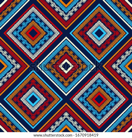 Design with Zebra stripes and Paisley pattern. Seamless background. Tribal motif. Vector illustration for web design or print.