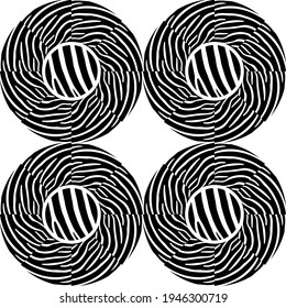 Design with Zebra stripes. Polka dots. Ethnic boho ornament. Seamless background. Tribal motif. Vector illustration for web design or print.