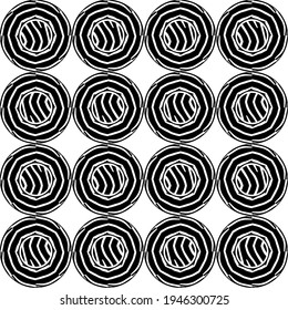 Design with Zebra stripes. Polka dots. Ethnic boho ornament. Seamless background. Tribal motif. Vector illustration for web design or print.