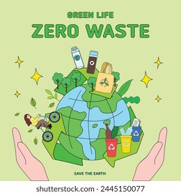 Design -  Zero Waste- Environmental Poster