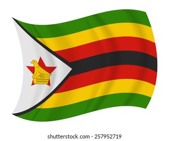 design zimbabwe flag waving vector
