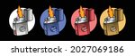 Design Zippo Lighter Illustration Suitnable For Clotting Shirt