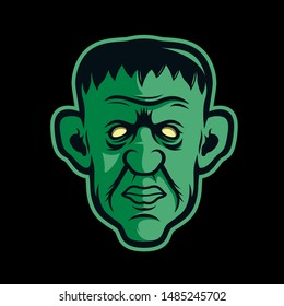design zombie logo for gaming sport or team vector template