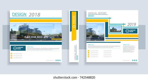 
Design,Annual Review, Cover, 2018-2019 Year.Font Set.Blue, Yellow Line.Technology Annual Report, Brochure Flyer Design Template, Postcard,presentation, Abstract Geometric Background,layout In Size
