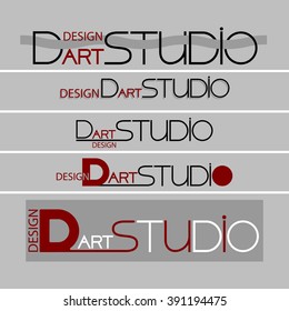 Design-art symbol.
Text meaningful symbol, different color and design solution.