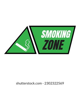 Designated smoking area sign, permitted smoking zone, special vaping zone sign