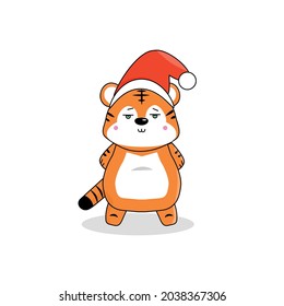 designation of the new 2022 with the image of a small tiger, can be used for printing on t-shirts, banners, invitations