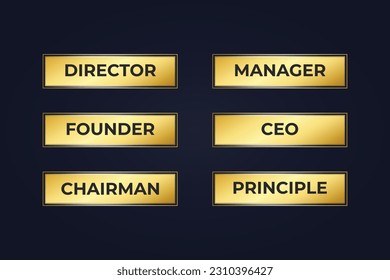 Designation text label Vector Illustration