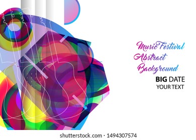Designe banner october guitar music festival abstract background futuristic study trip. Background modern starry