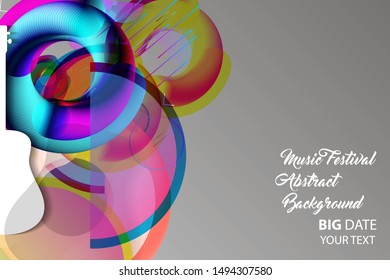 Designe banner october guitar music festival abstract background futuristic study trip. Background modern starry