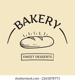 A DESIGNE LOGO OF COFFEE AND BAKERY CAFE OR SHOP