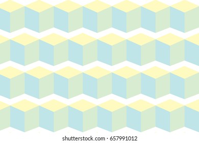 Designed 3d cubes modern vector simple editable pattern