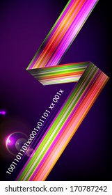Designed abstract light vector  background  with technology lines.