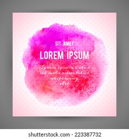 Designed abstract watercolor background, design element. Vector isolated illustration.