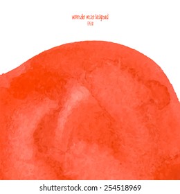 Designed abstract watercolor background, design element, red  watercolor square.