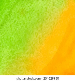 Designed abstract watercolor background, design element, green and yellow   watercolor square.