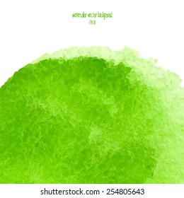 Designed abstract watercolor background, design element, green   watercolor square.