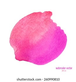 Designed abstract watercolor background, design element. pink and red watercolor circle