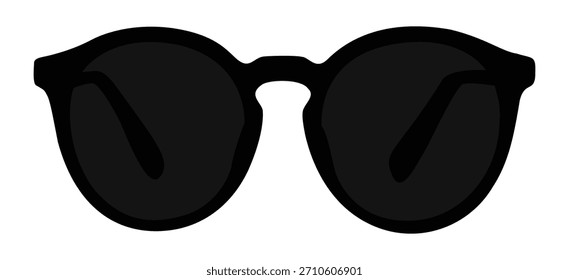Mit schwarzem Rahmen und schwarzer Glasbrille