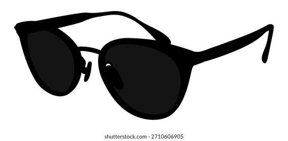 Designed with a black frame and black glass glasses