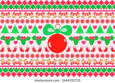 Designed for Christmas, Santa Claus, festivals, gifts, bright colors, decorative patterns, surfaces, objects, materials, textiles, etc.