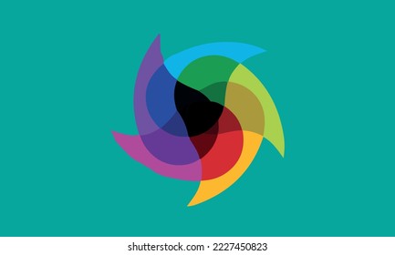 símbolos o logotipos de patrones coloreados diseñados
color de fondo