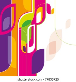 Designed creative abstraction in color. Vector illustration.