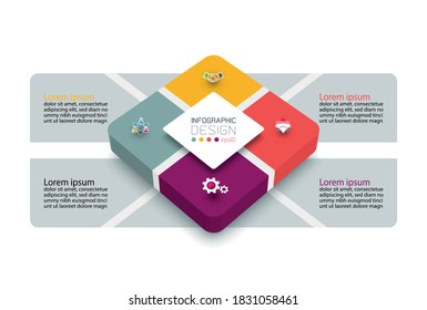 Designed to demonstrate planning and process efficiency. in the form of diagrams by vector infographic design.