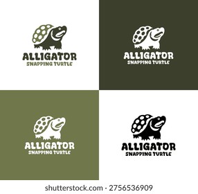 Designed as a distinctive Alligator Snapping Turtle logo for wildlife organizations, conservation programs, and eco brands.