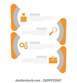Designed editable modern infographic business template chart list design