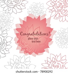 Designed floral card