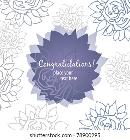 Designed floral card