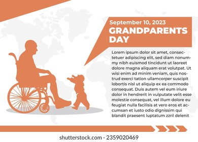 I designed Grandparents Day with an interesting color combination and several objects of parents and siblings. Can be used in other social media news, can be changed color too. Buy now !!