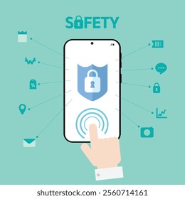 I designed a graphic design for a safe mobile phone.
