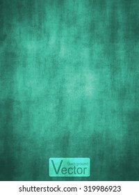 Designed green grunge paper texture, vector background