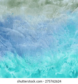 Designed grunge paper texture, watercolor background