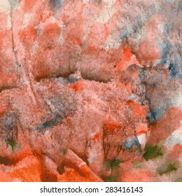 Designed grunge paper texture watercolor orange artistic abstract vector background, hand drawn style for design book page, menu, wallpaper, beauty salon, natural product, template cosmetic, printing