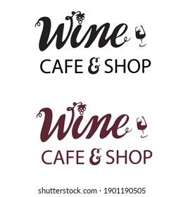  Designed logo for Wine shop, , the digital handwritten title for postcards, banners, posters, pictures ads, packaging products, travel postcards, brochures