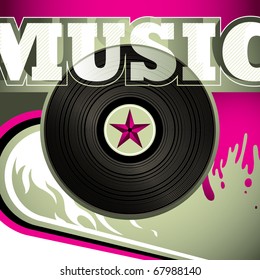 Designed modern vinyl background. Vector illustration.