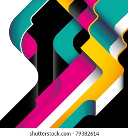 Designed modernistic abstraction in color. Vector illustration.