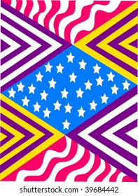 Designed stripe carpet vector