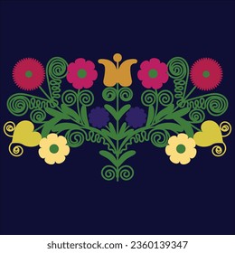 Designed suzani pattern for creating beautiful napkins, tablecloths and other home interior things. Uzbekistan culture and textile.