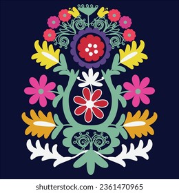 Designed suzani pattern for creating beautiful napkins, tablecloths and other home interior things. Uzbekistan culture and textile.
