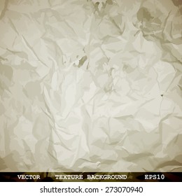 Designed texture of crumpled paper - Vector background