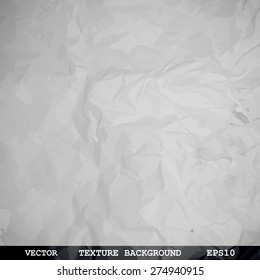 Designed texture of crumpled paper - Vector background