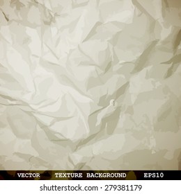 Designed texture of crumpled paper - Vector background
