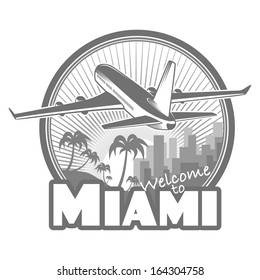 designed travel label, Miami