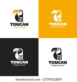 Designed as a vibrant Toucan logo for tropical brands, wildlife organizations, and nature businesses.